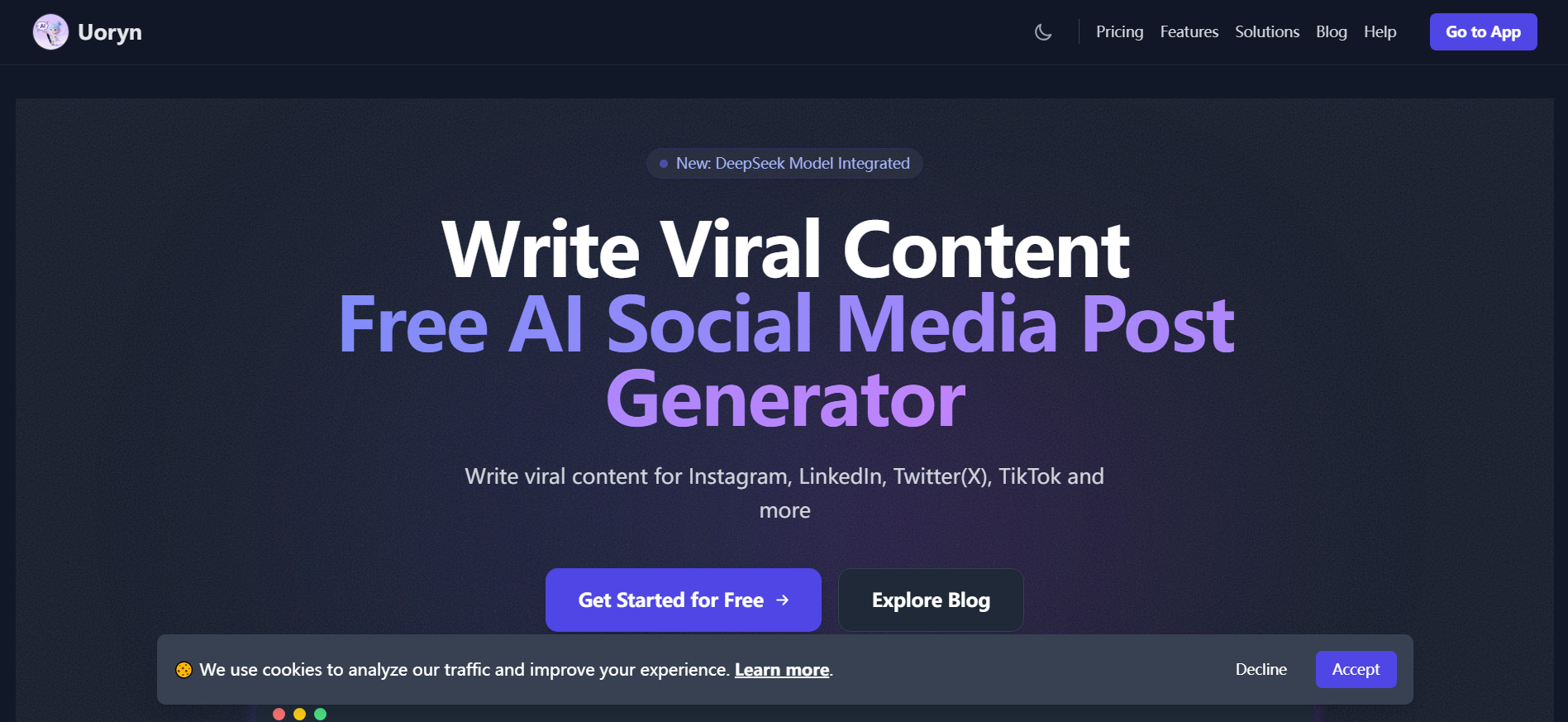 Free AI Social Media Post Generator screenshot 2