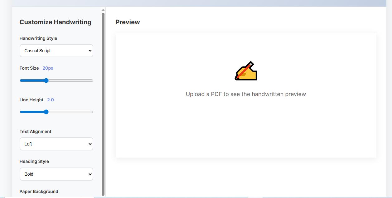 PDF to Handwriting Converter Online screenshot 2