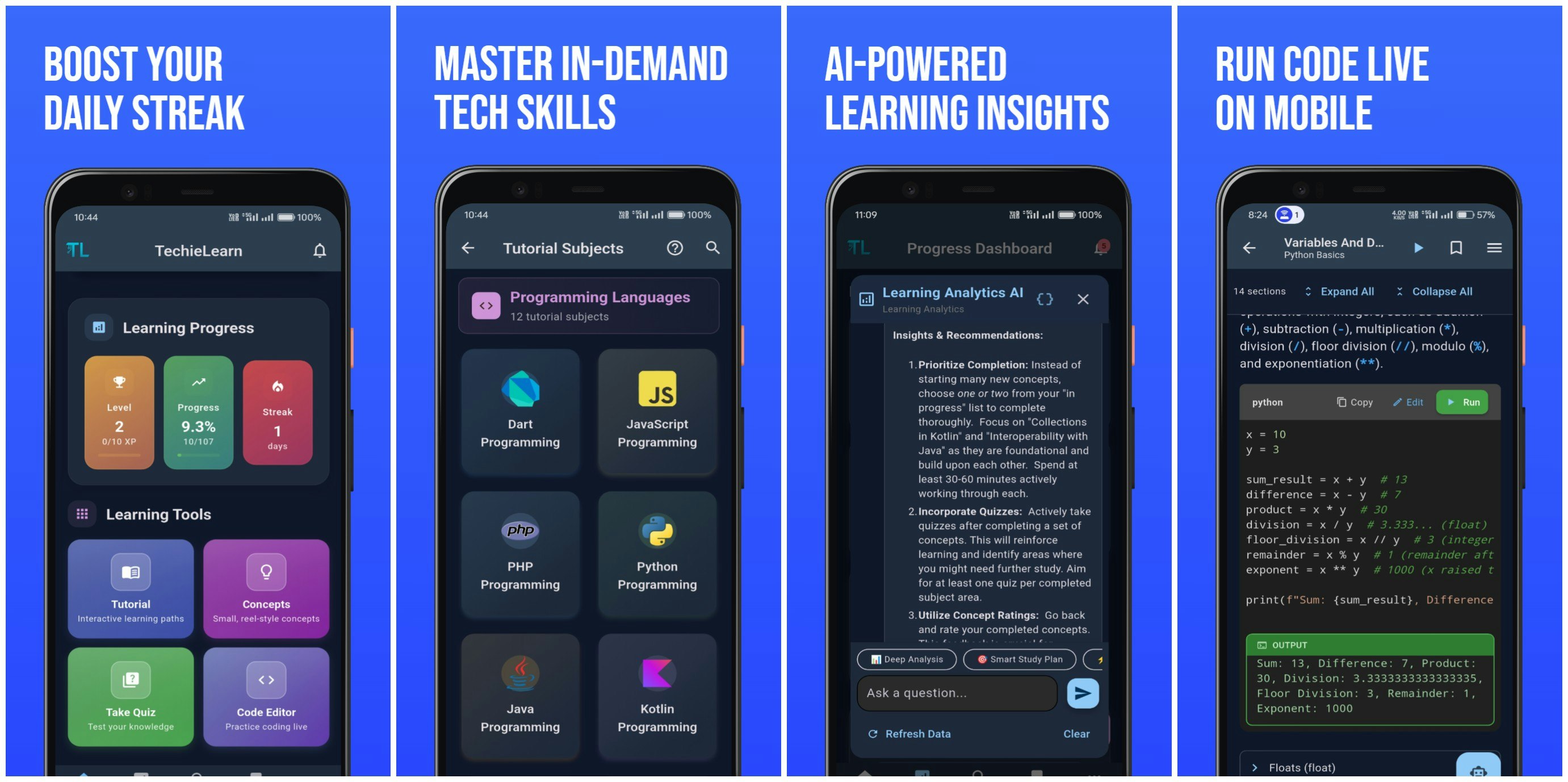 TechieLearns — AI Learning Platform screenshot 2