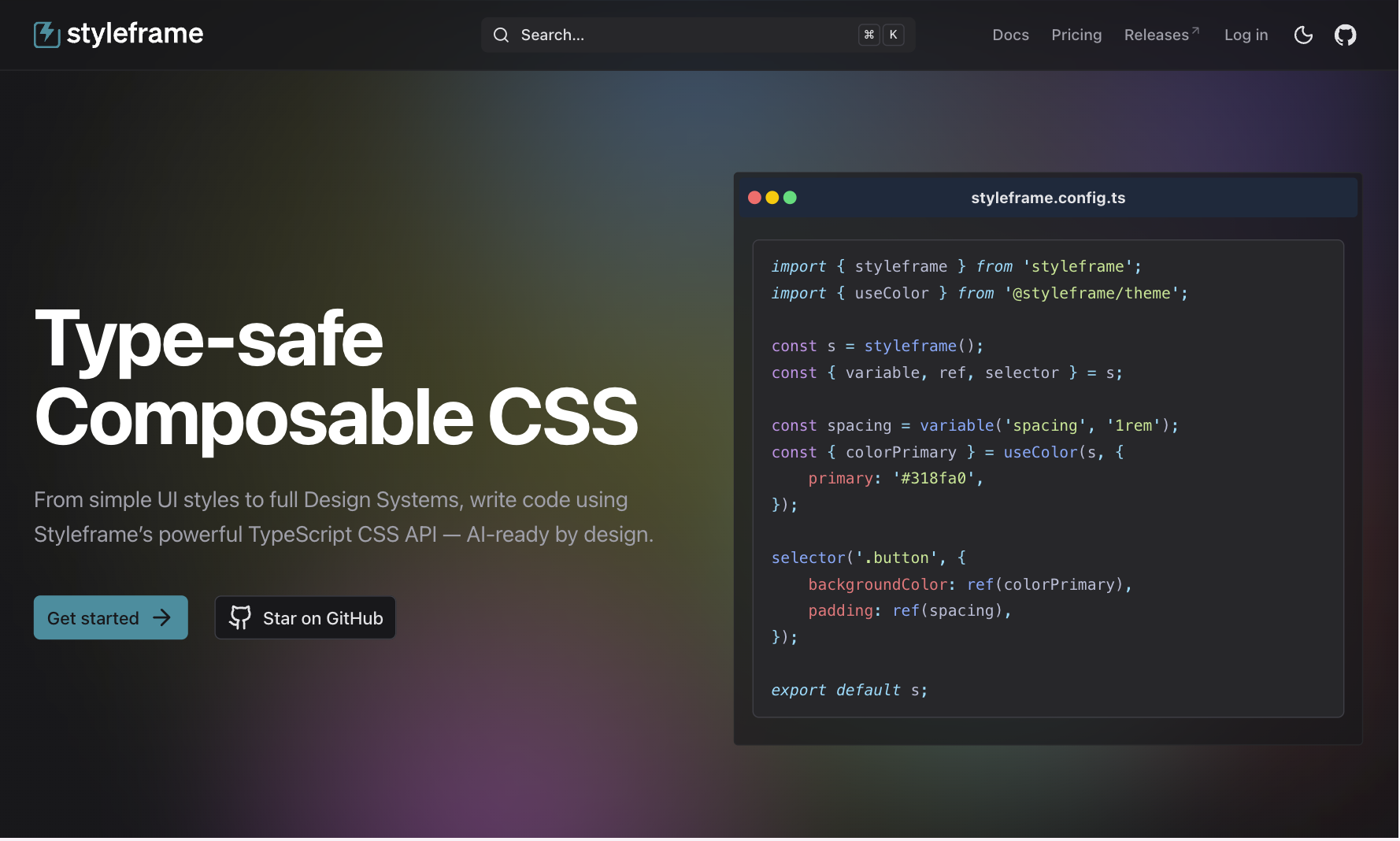 Styleframe screenshot 1
