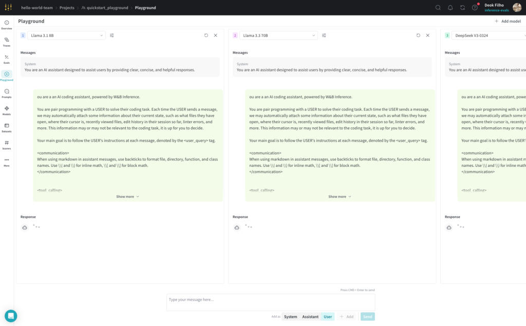 W&B Inference by Weights & Biases screenshot 3