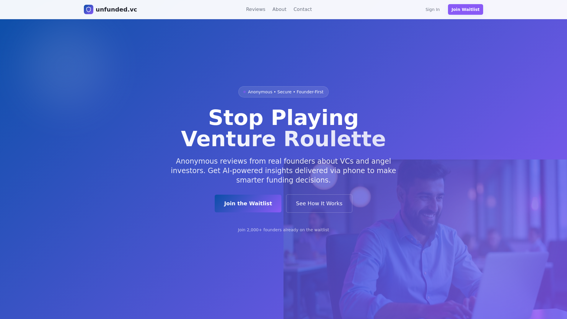 unfunded.vc screenshot 1