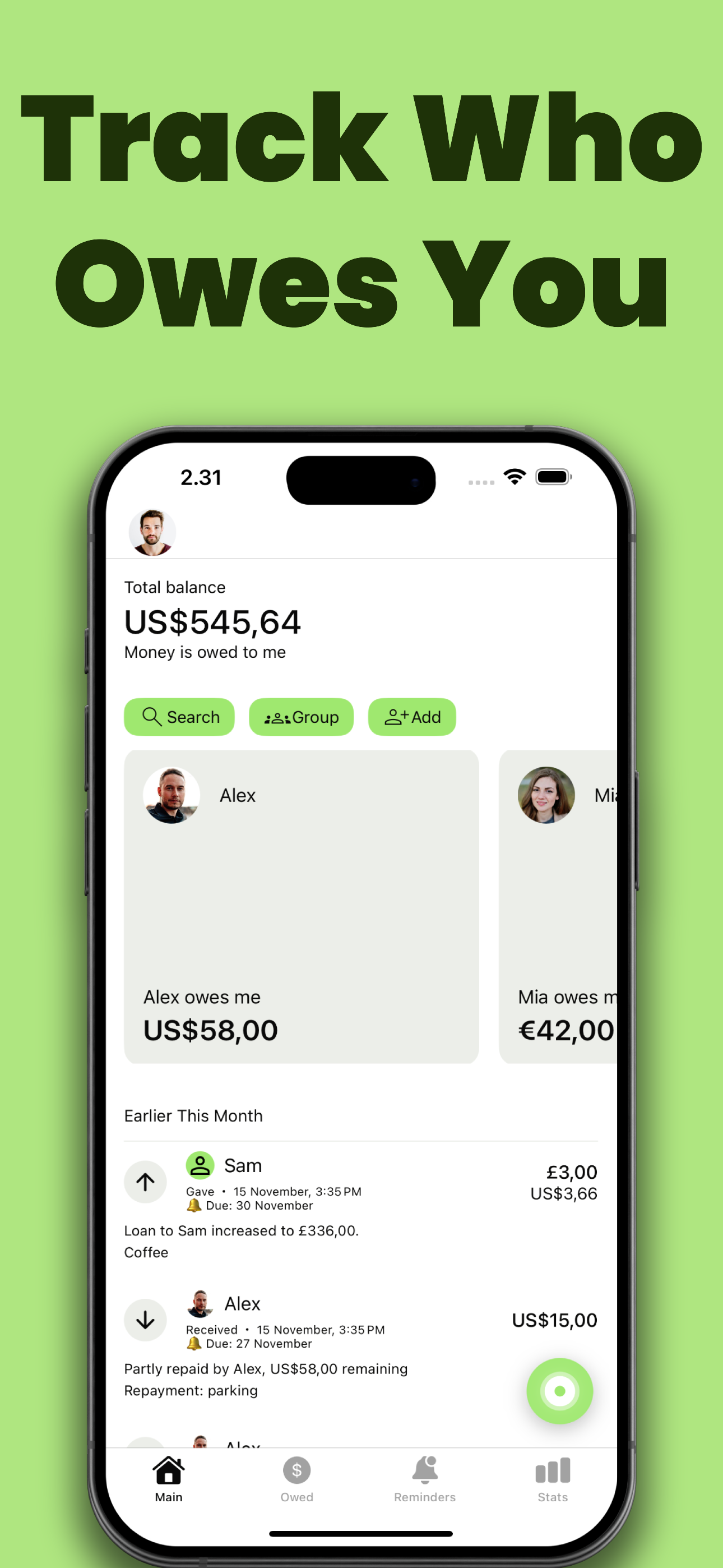 Loan Tracker: You Owe Me screenshot 2