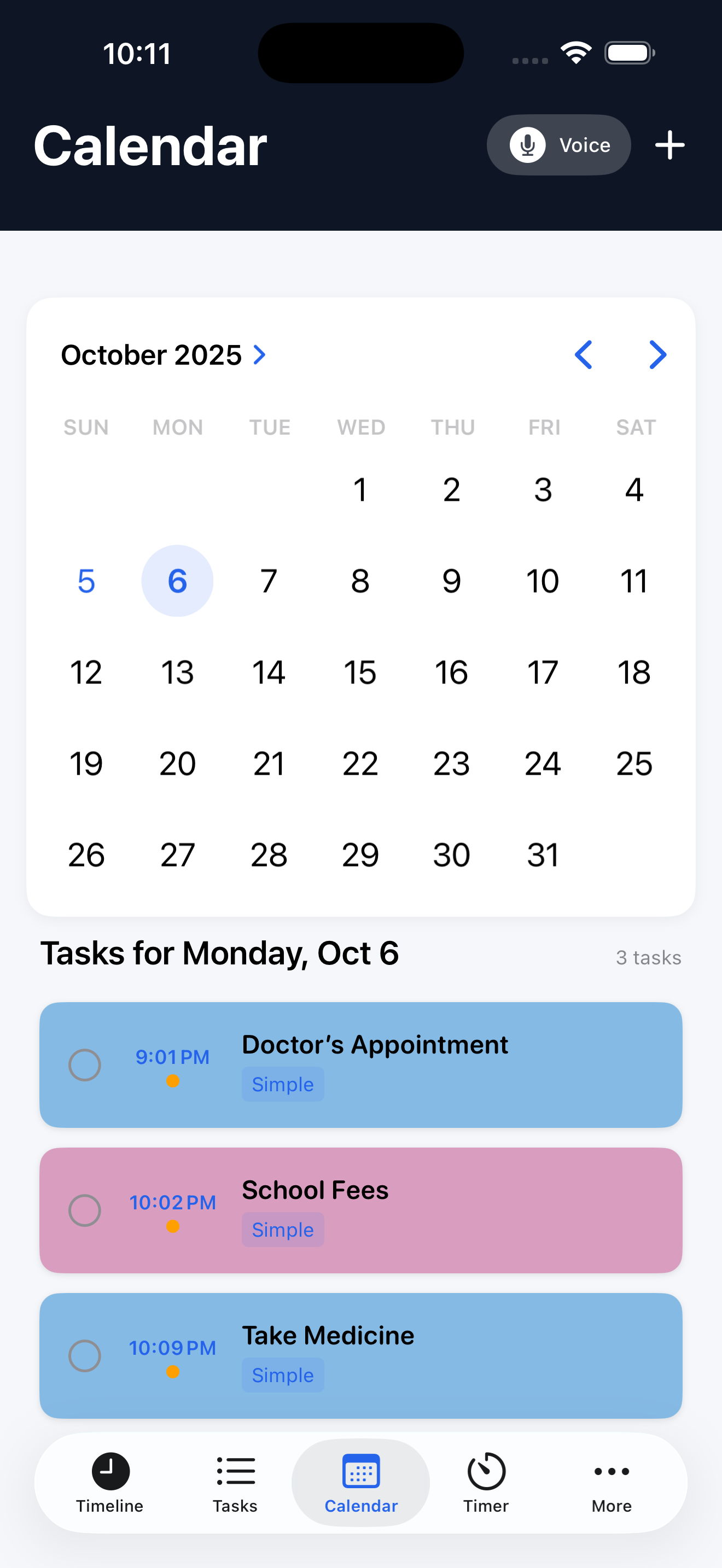 SnappyTasks screenshot 2