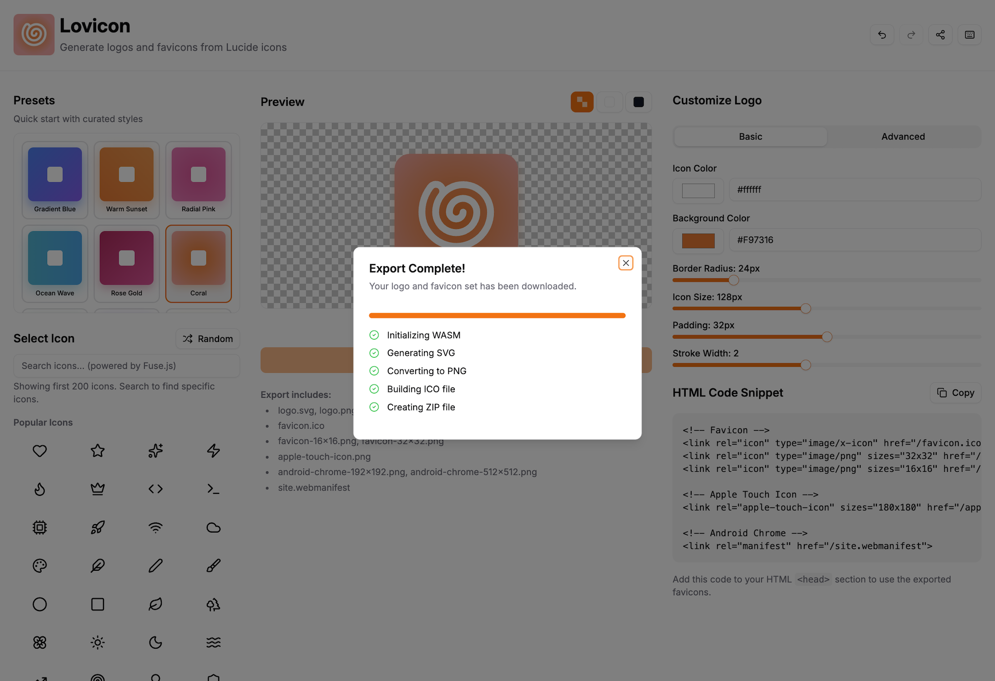 Lovicon screenshot 3