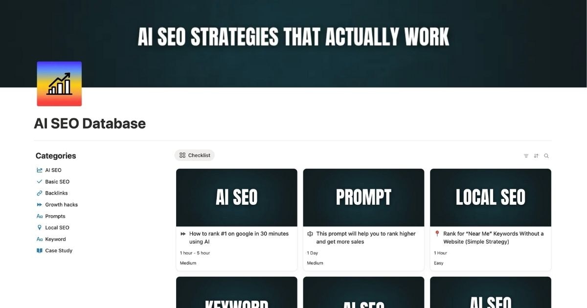 AI SEO Database screenshot 1
