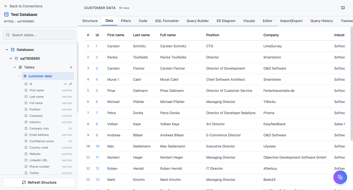 VPS Commander - SQL Data Builder screenshot 1