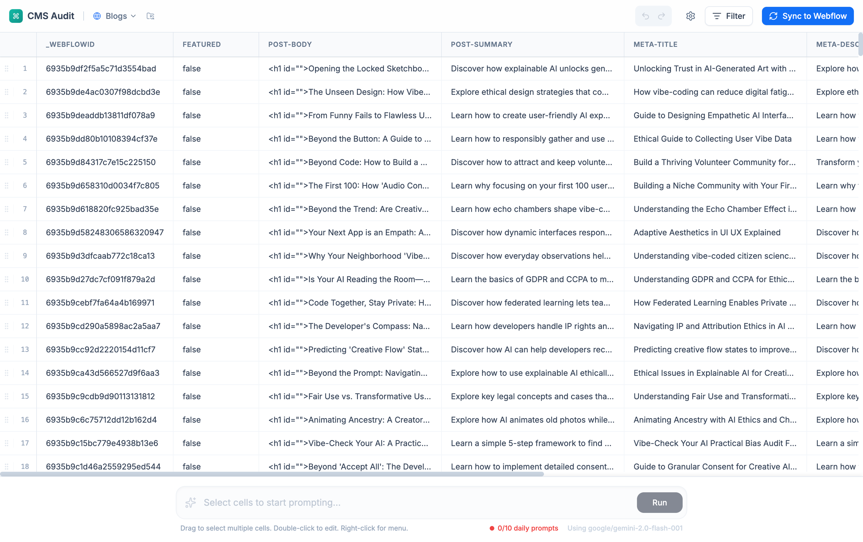 CMS Audit screenshot 3