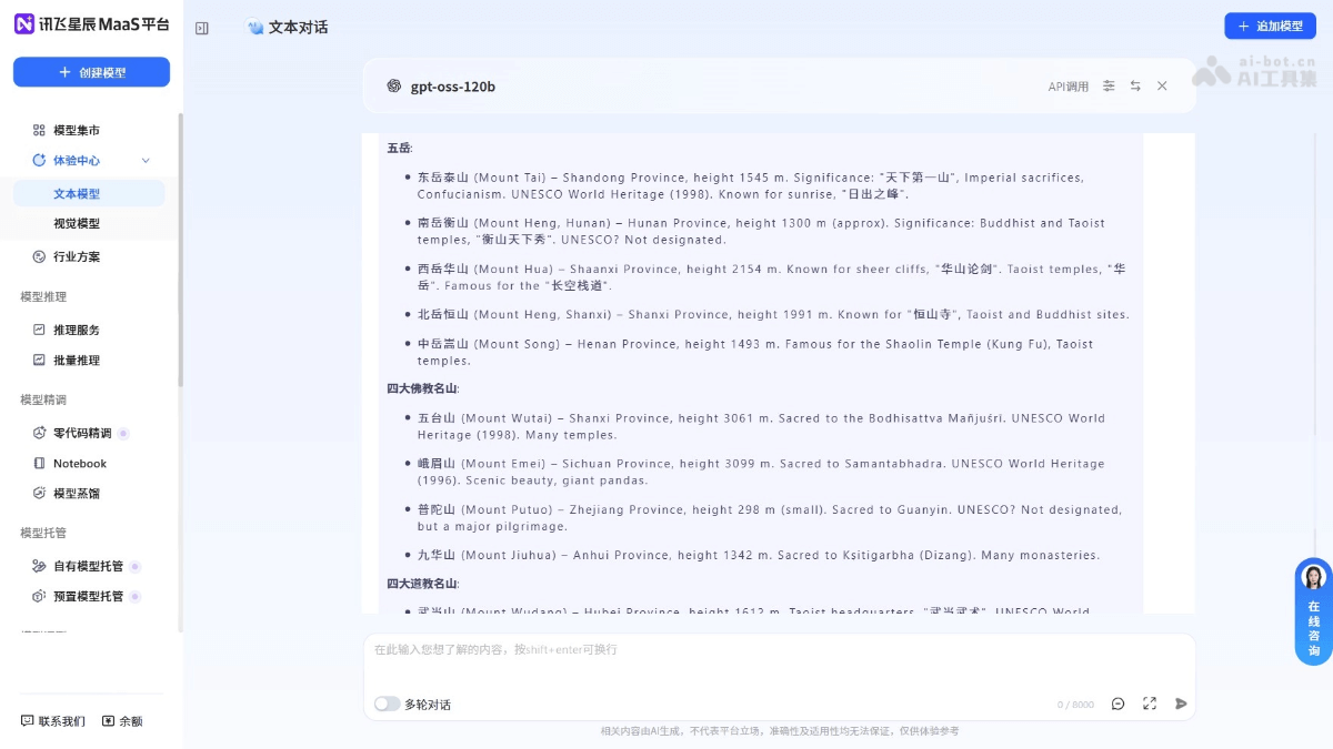 讯飞星辰MaaS screenshot 2