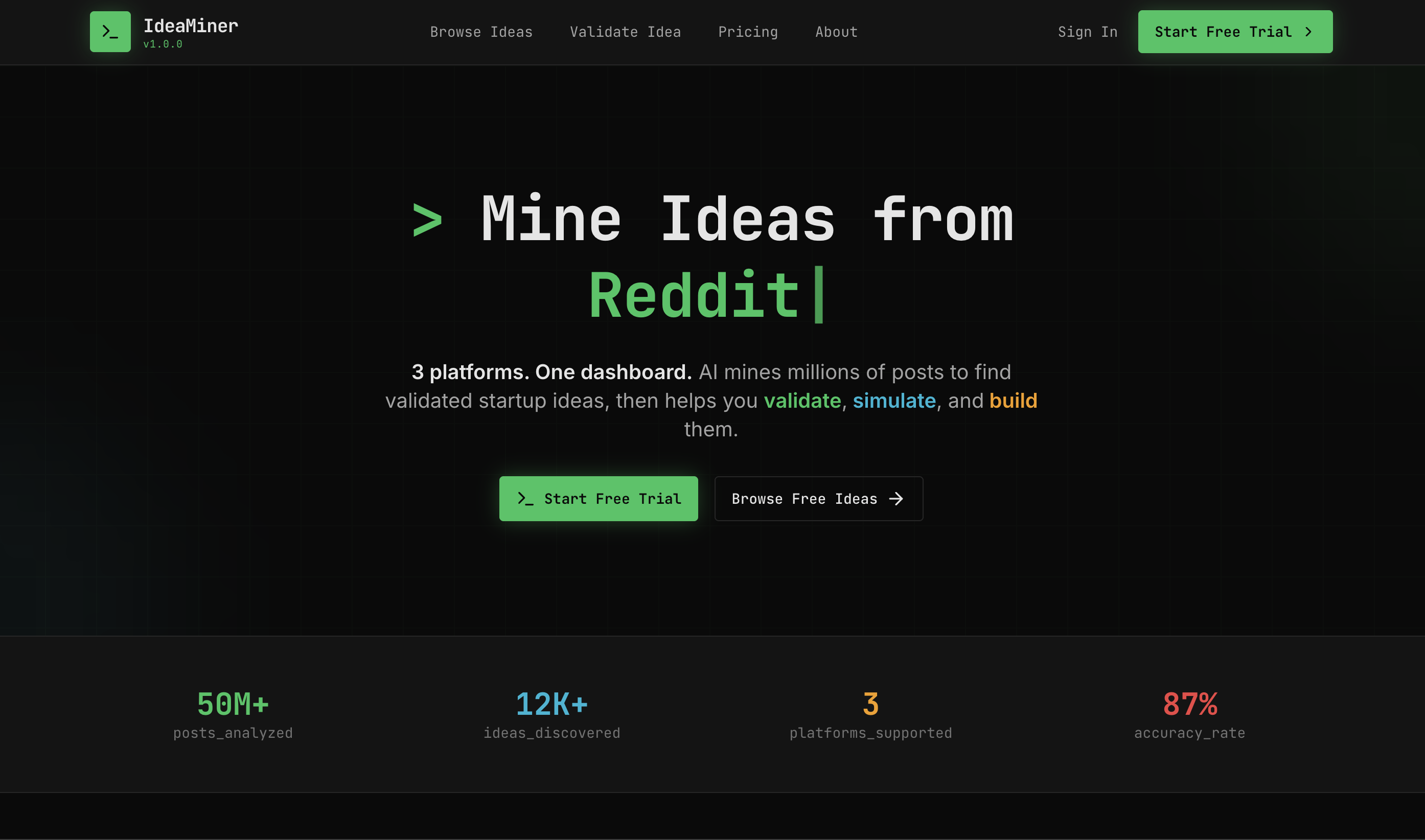 ideaminer  screenshot 2