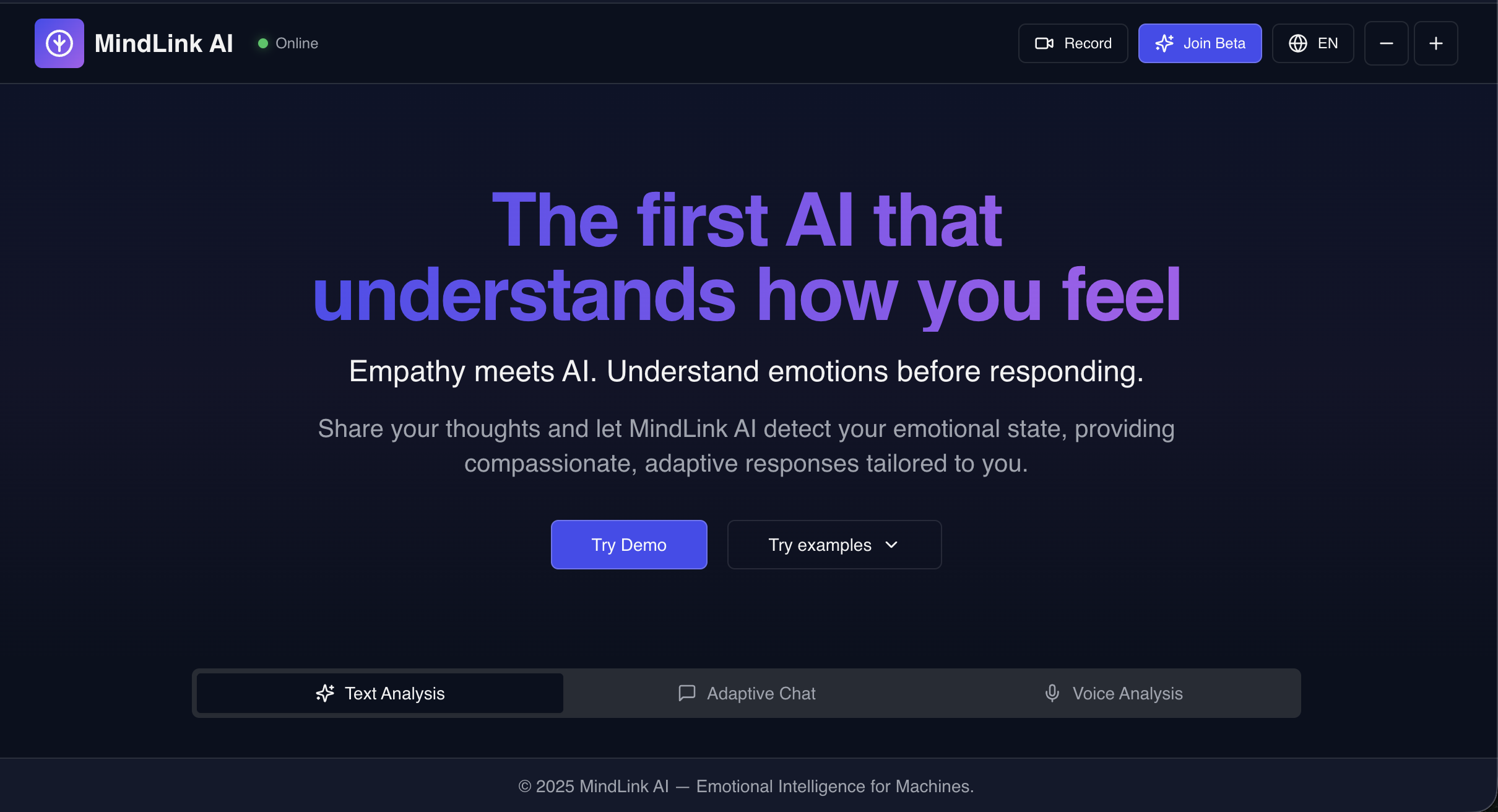 Benji — Emotional Intelligence API screenshot 2