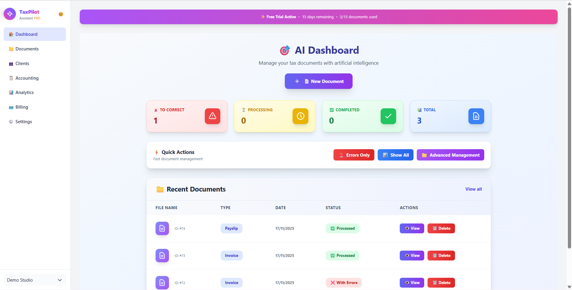 TaxPilot screenshot 2
