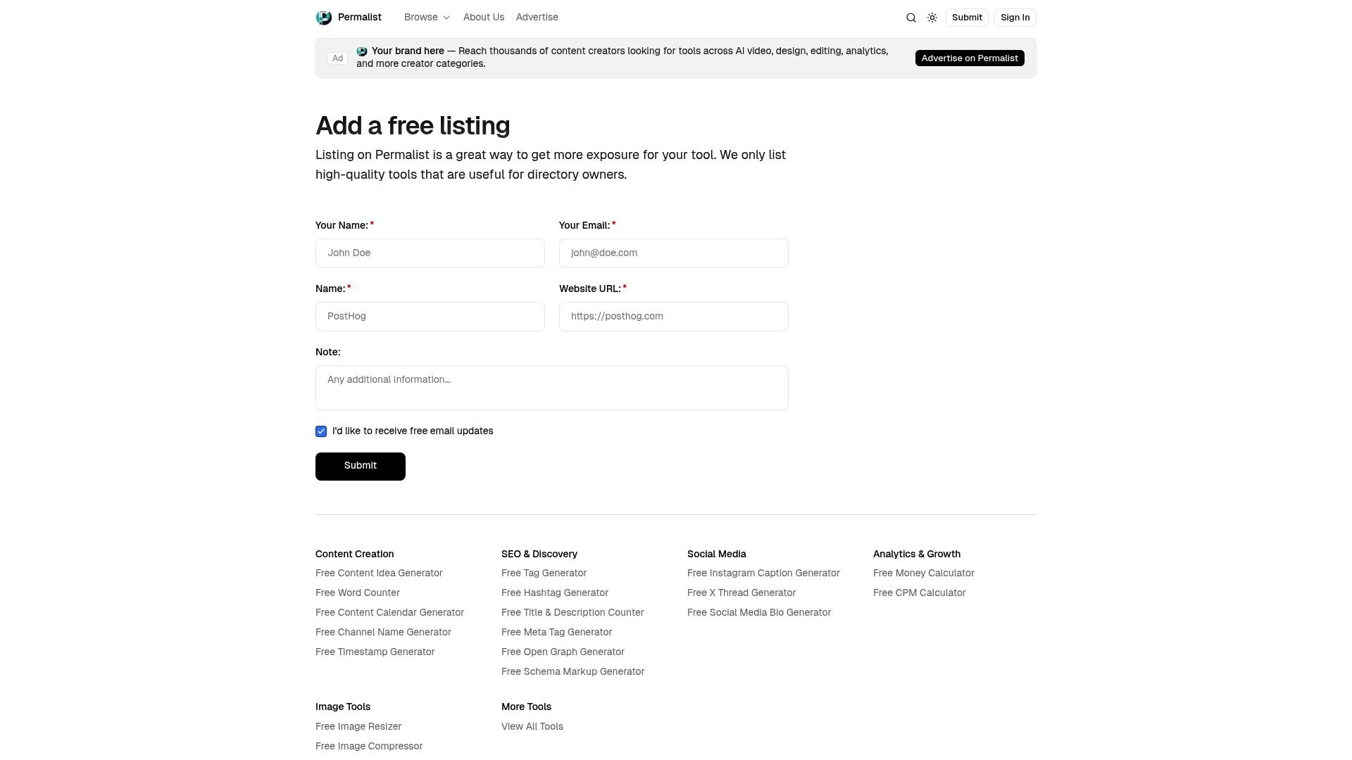 Permalist screenshot 4