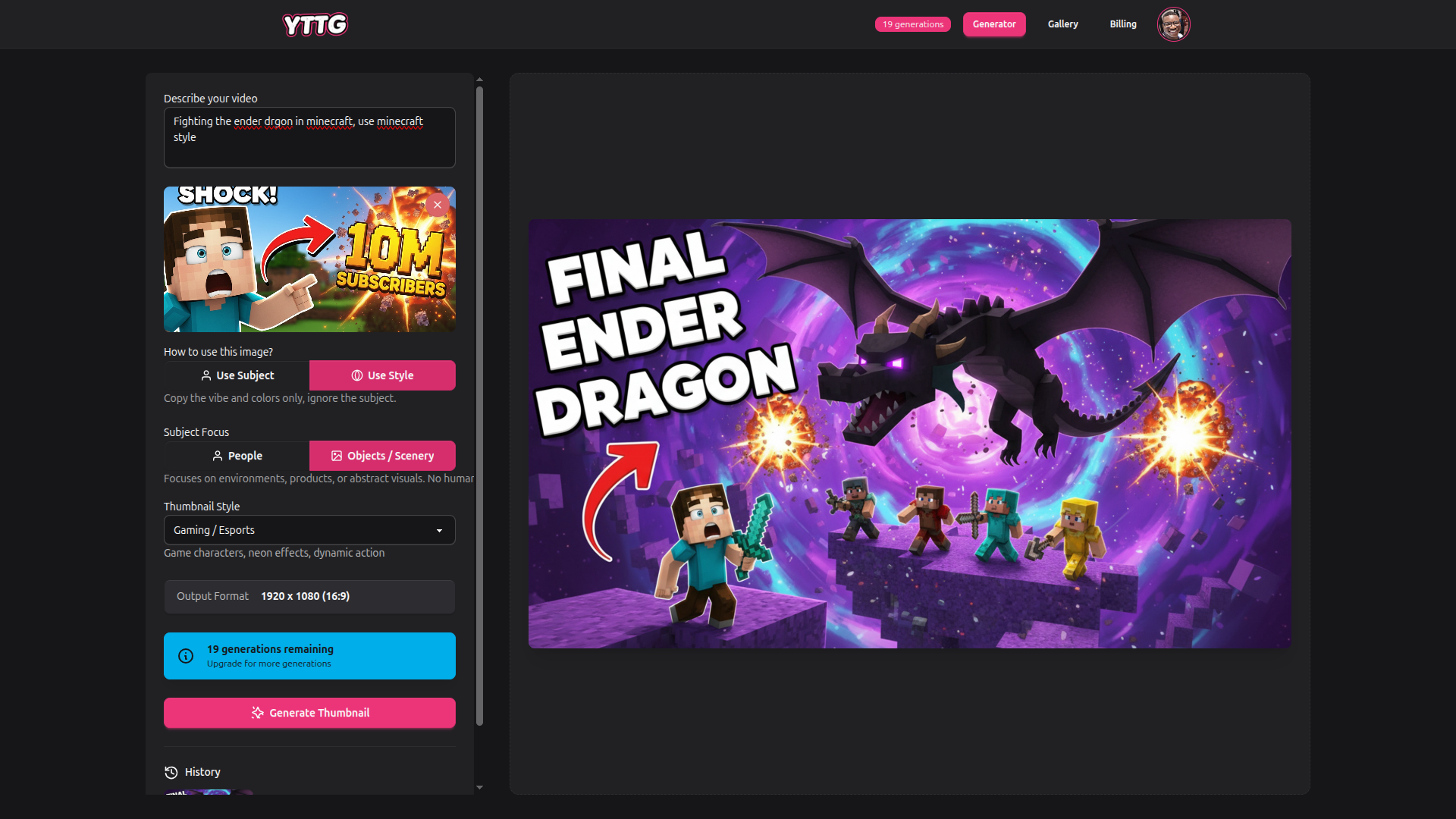 YTTG screenshot 2