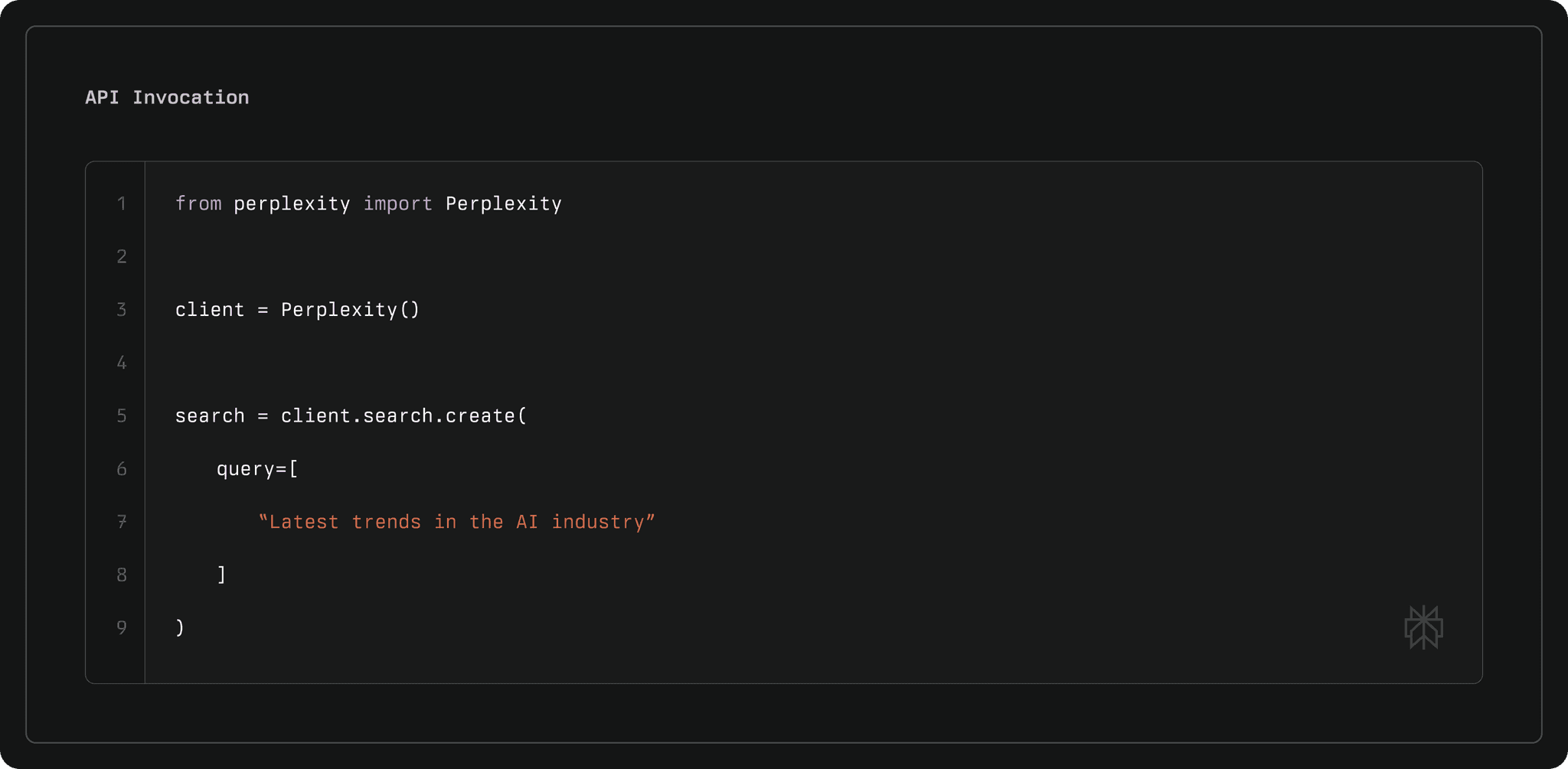 Perplexity Search API screenshot 2
