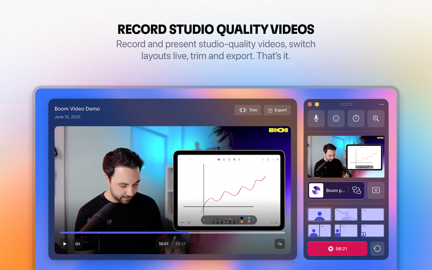 Boom video for Mac screenshot 1