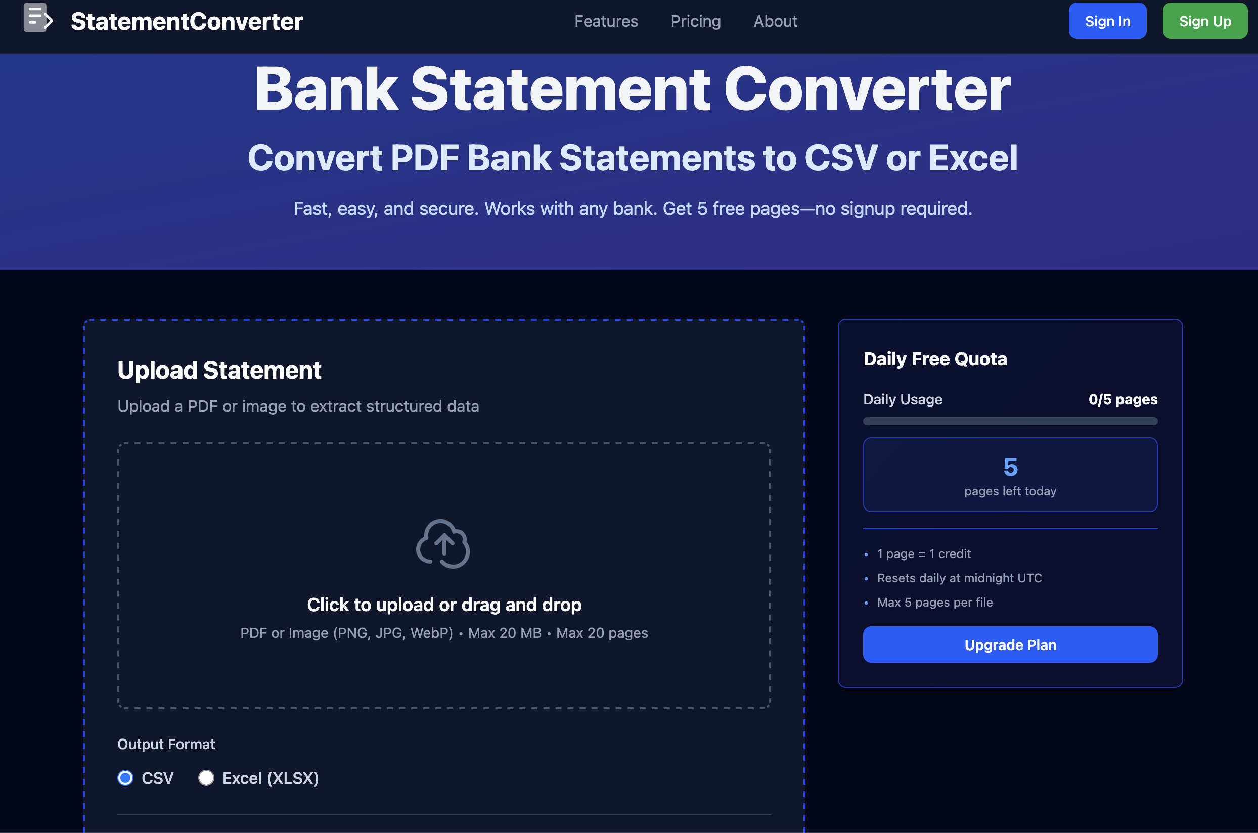 Bank Statement Converter screenshot 1