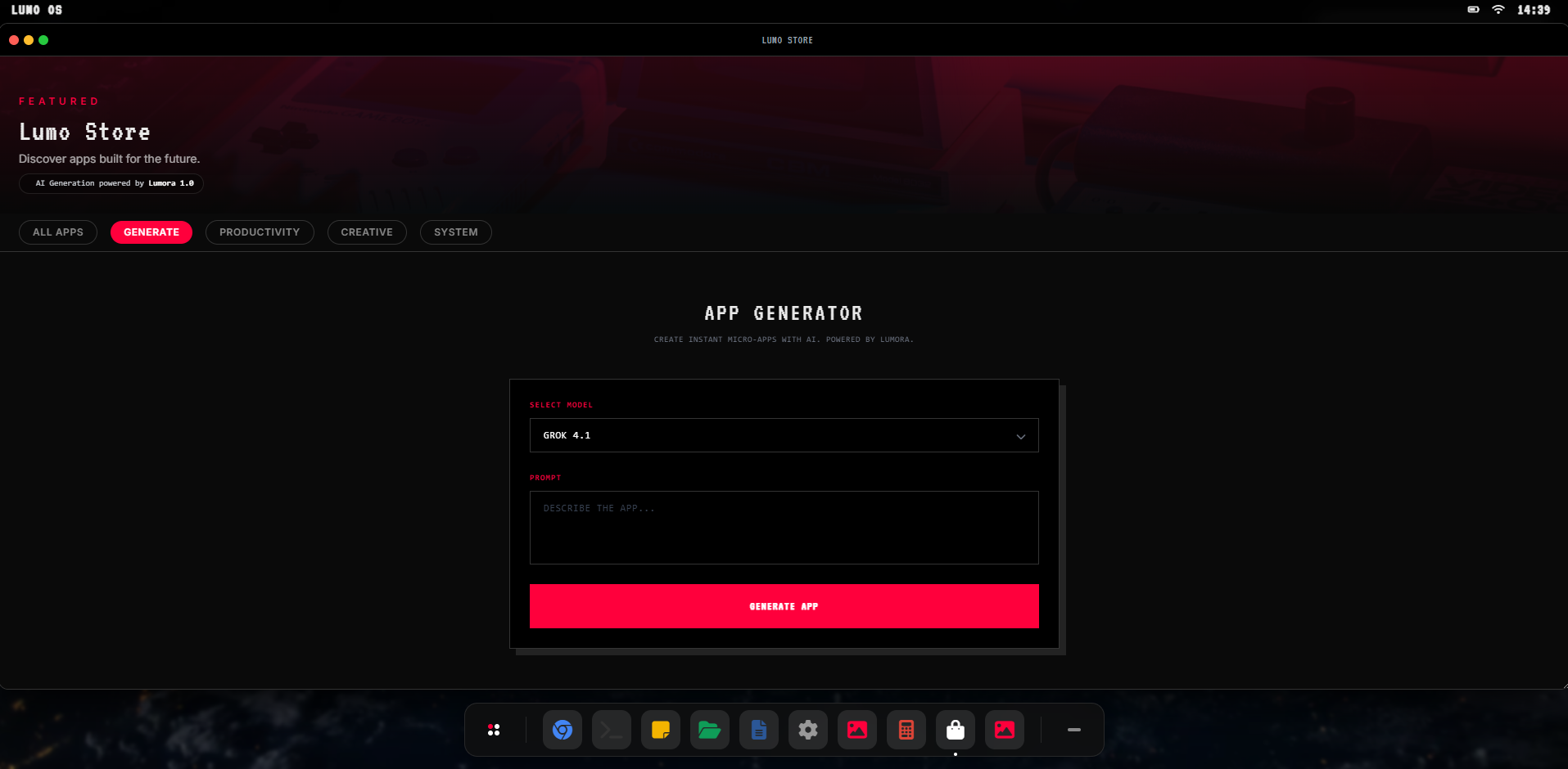 Lumo OS screenshot 2