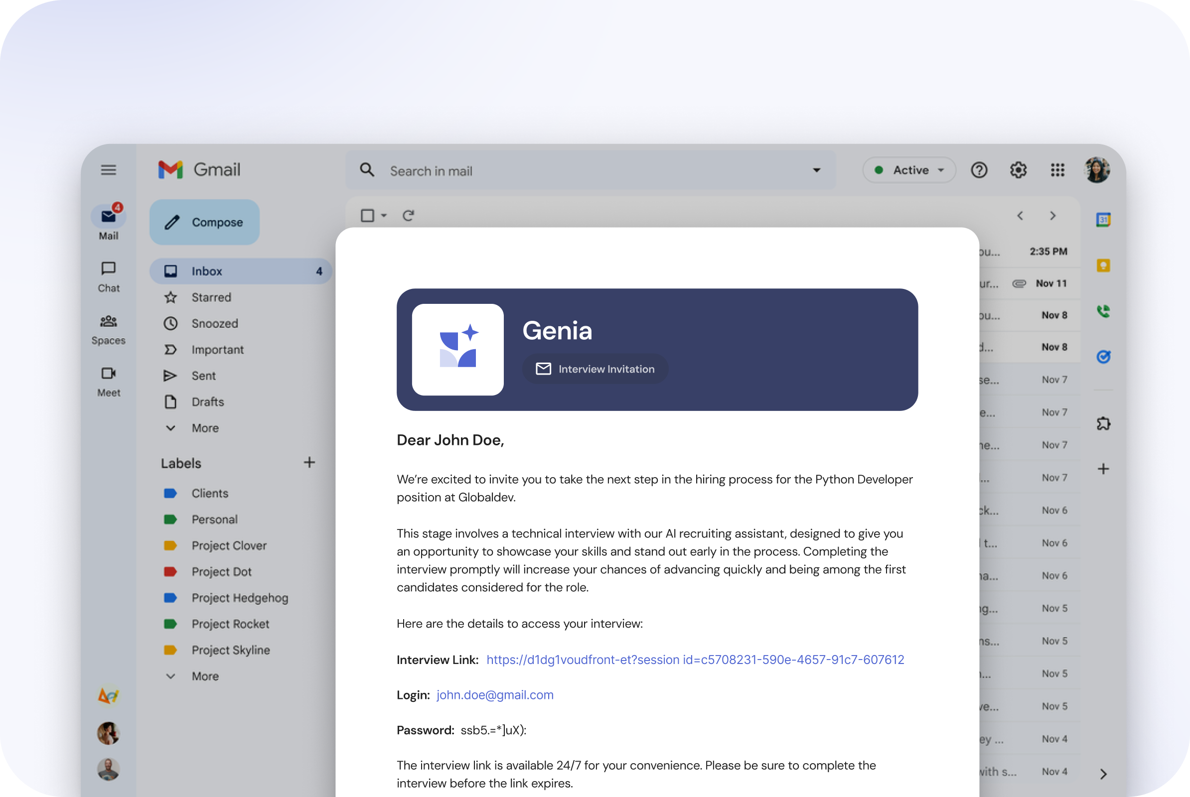 Genia AI – Technical Screening Agent screenshot 5