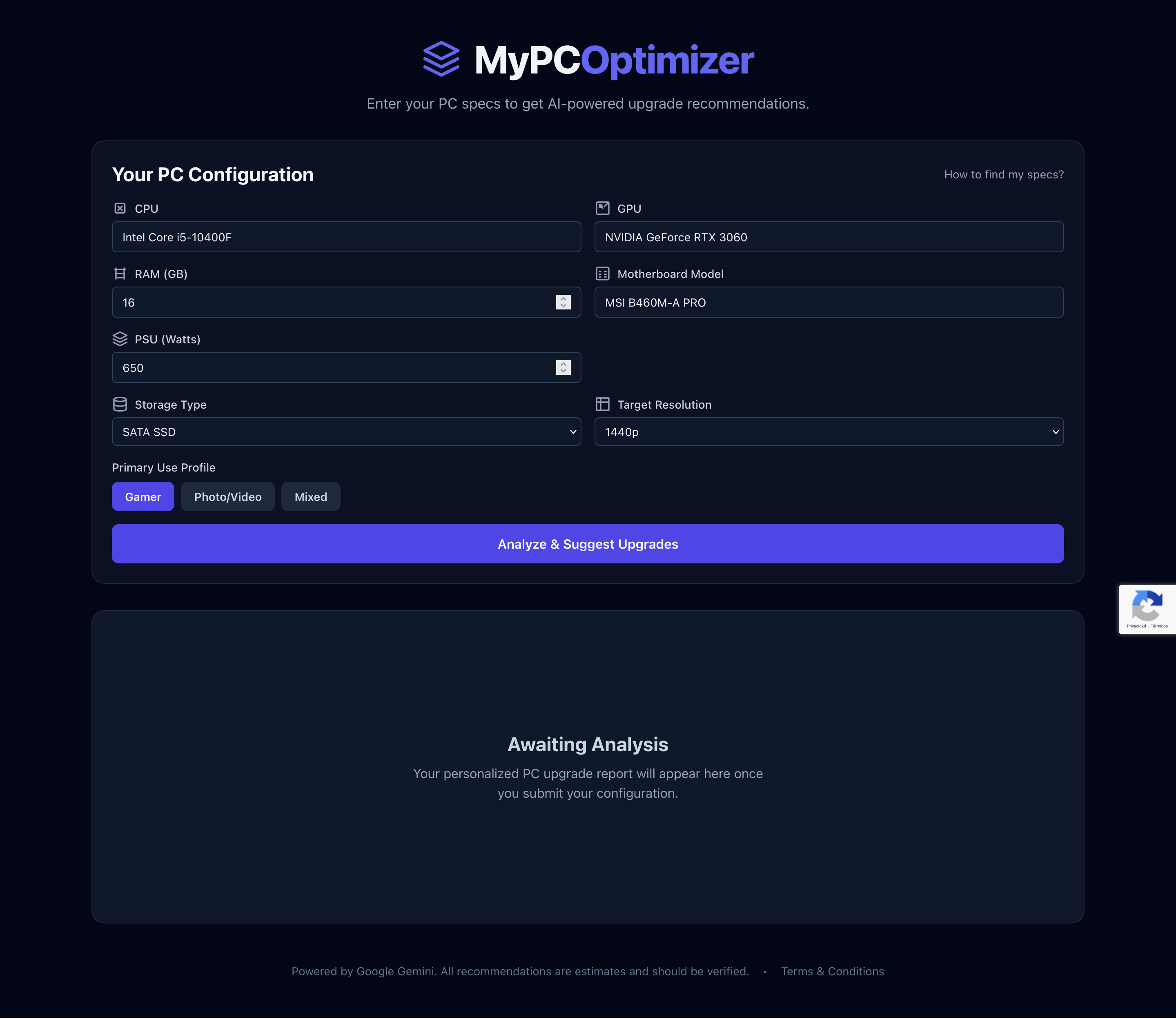 MyPCOptimizer screenshot 1