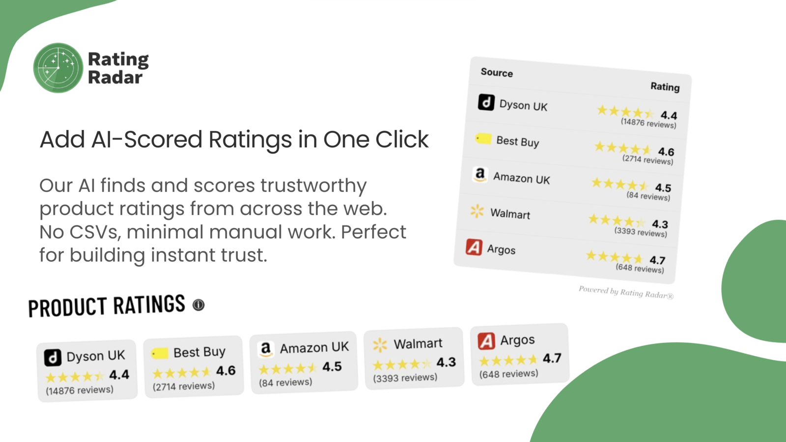 Rating Radar | AI Star Ratings screenshot 1