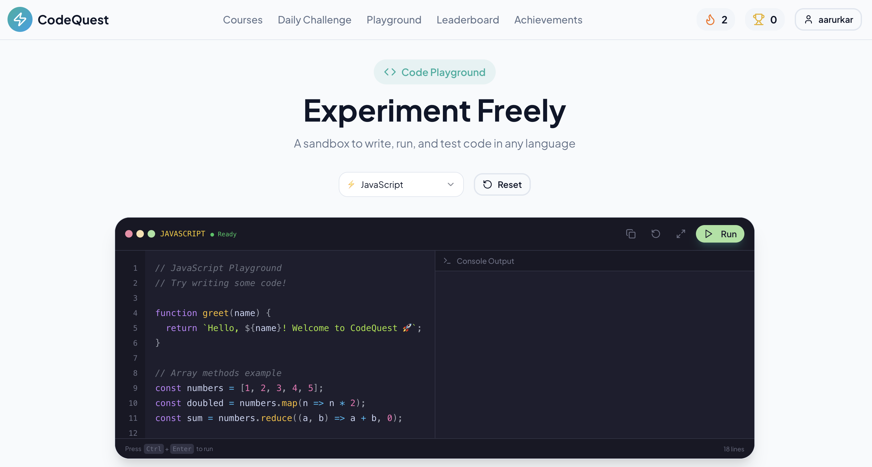 CodeQuest screenshot 2