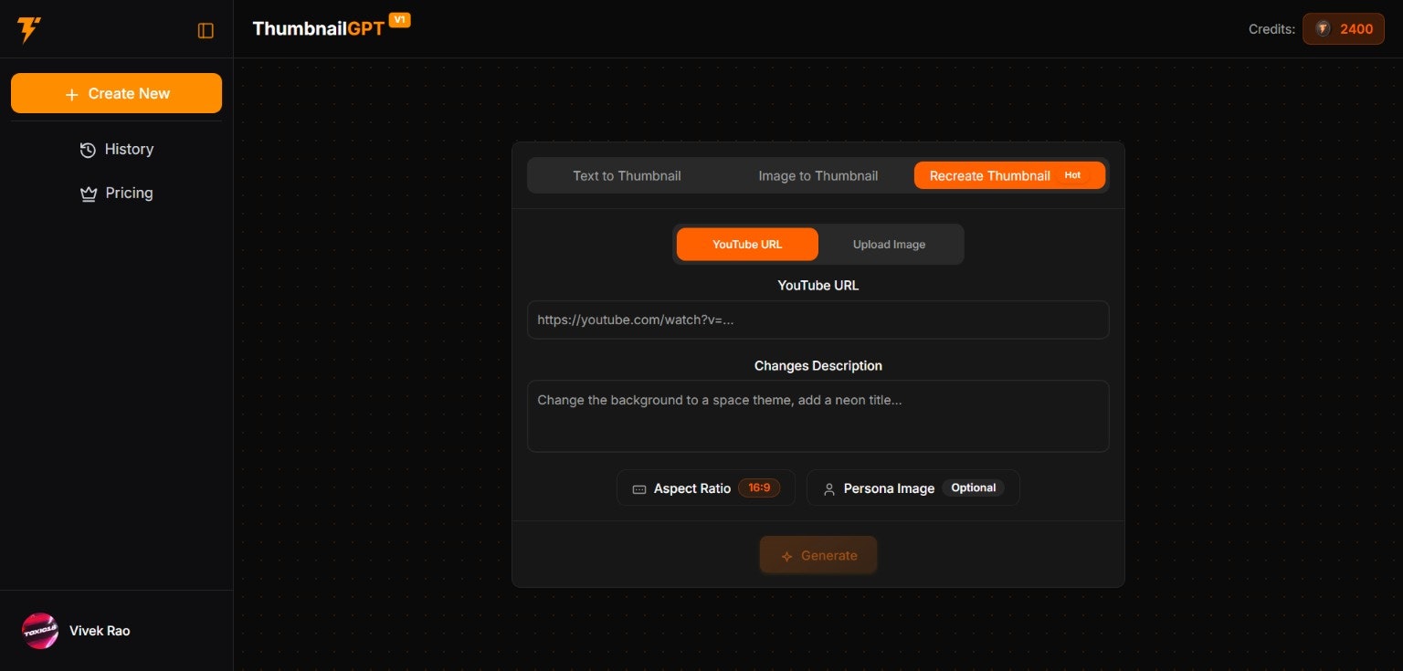 ThumbnailGPT screenshot 2