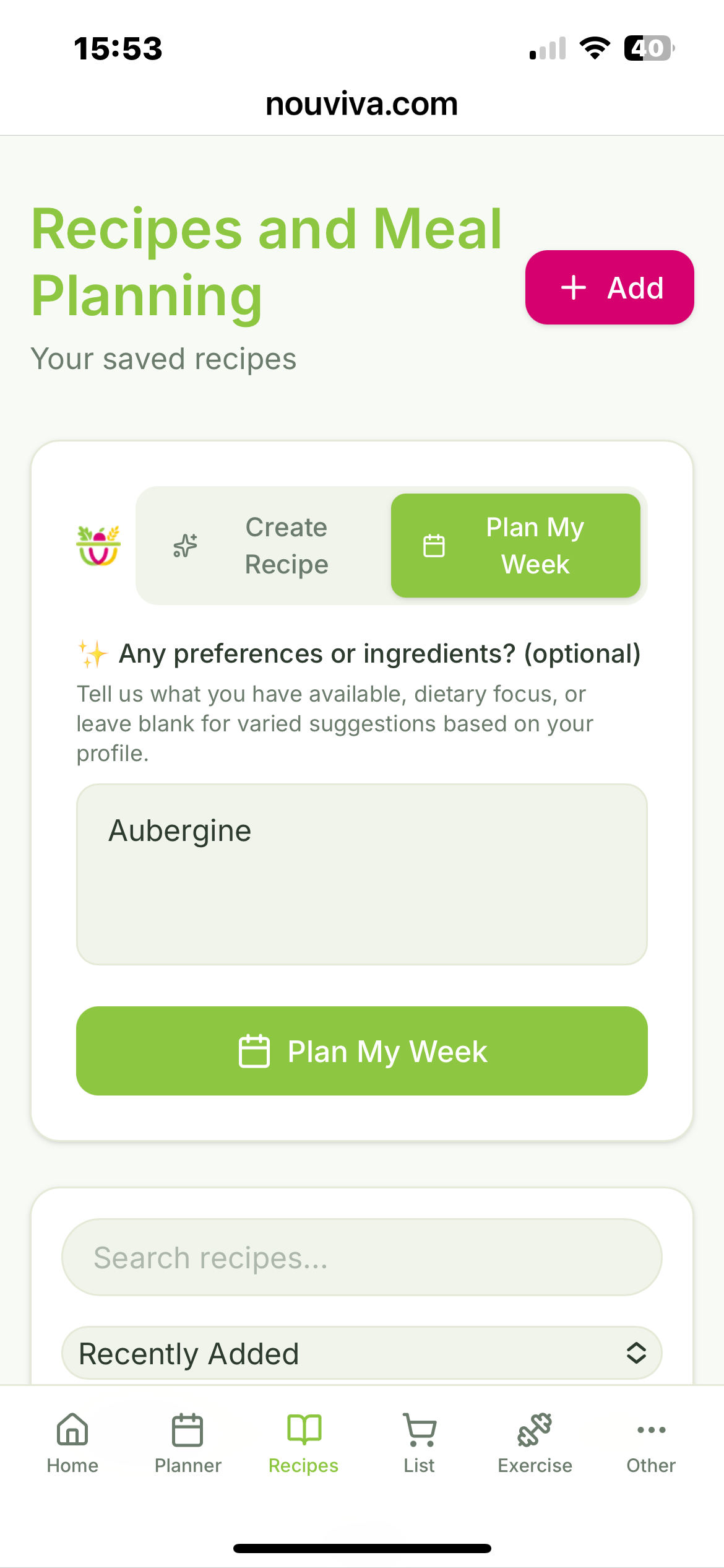 AI health planner aligned to user goals screenshot 9