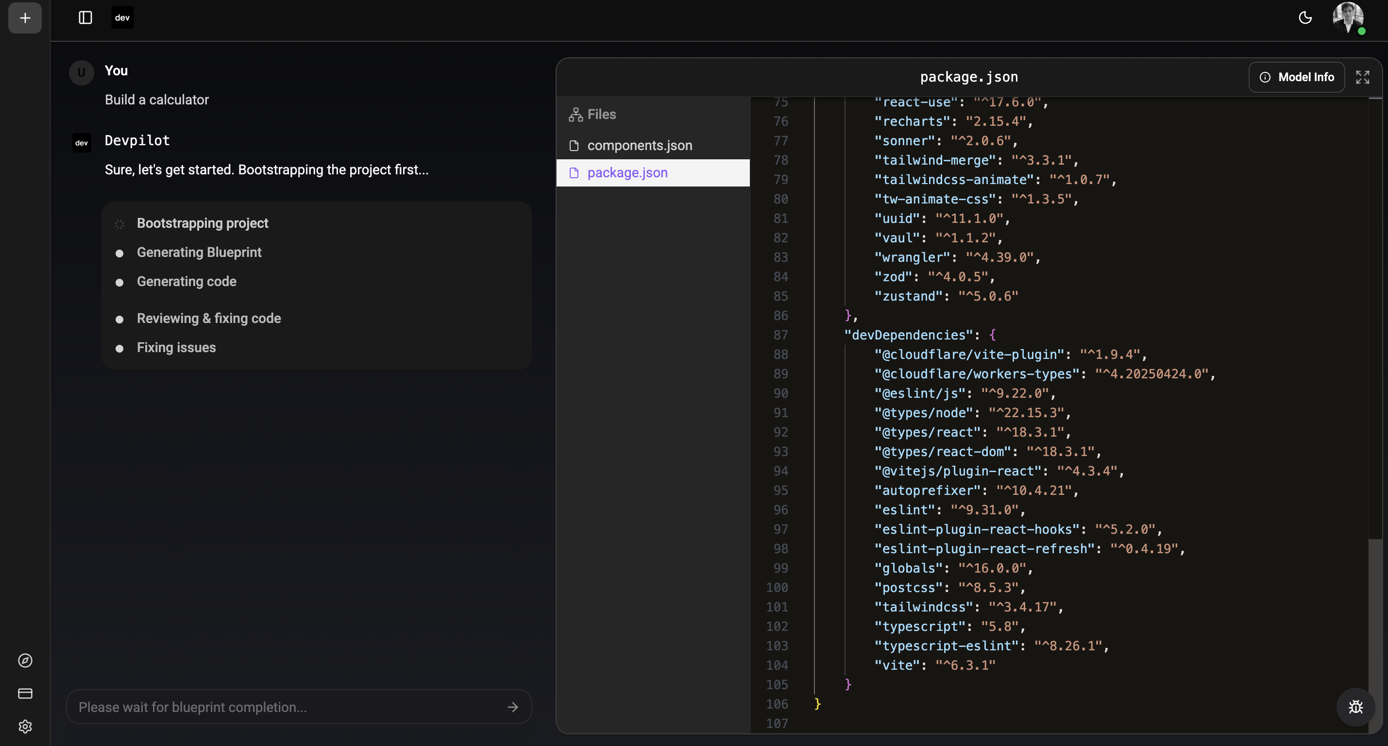 Devpilot screenshot 2