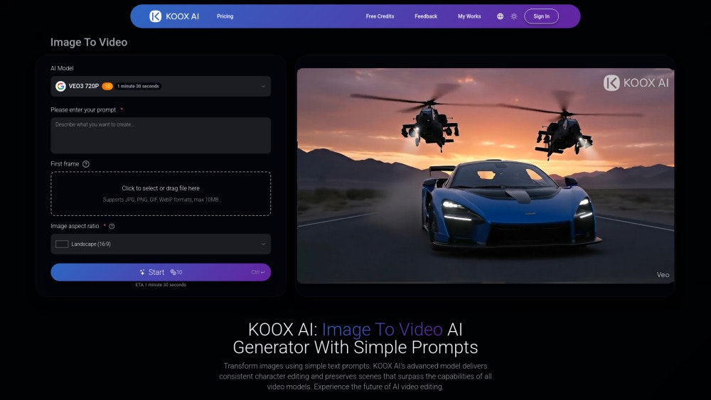 KOOX AI - One stop AI video generator screenshot 2