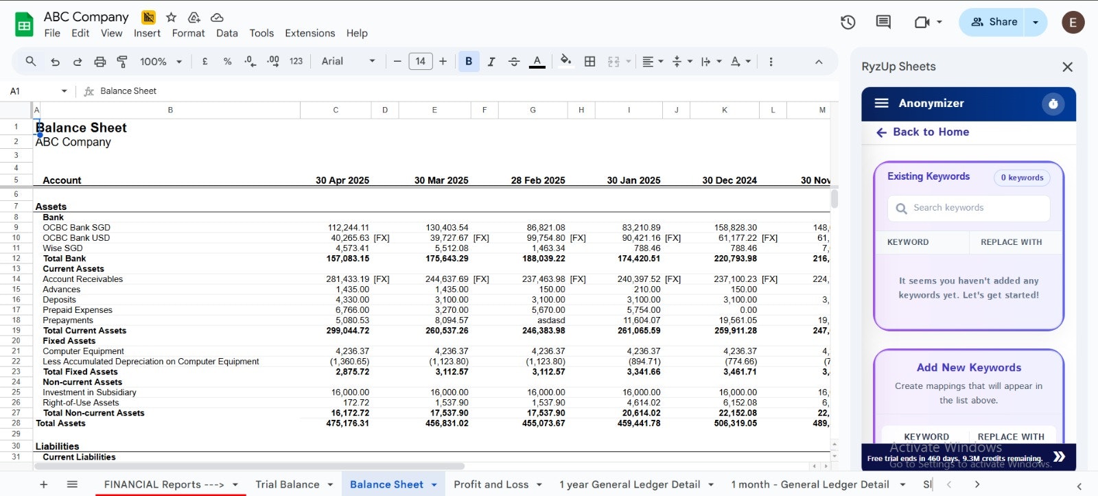 ryzup sheets screenshot 4
