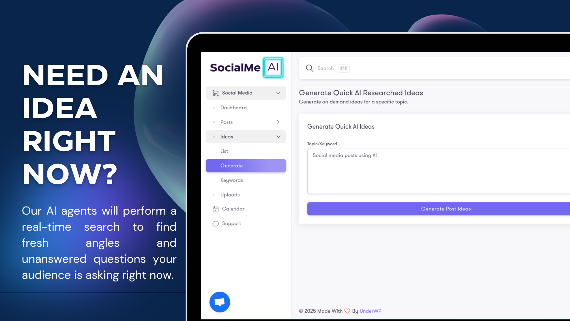 AI-Researched Social Media Post Ideas screenshot 4