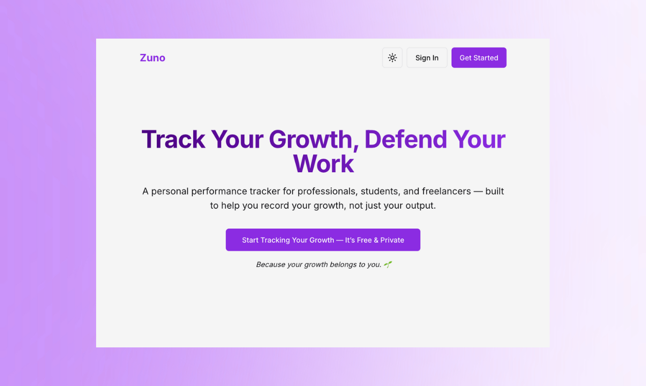 Zuno screenshot 1