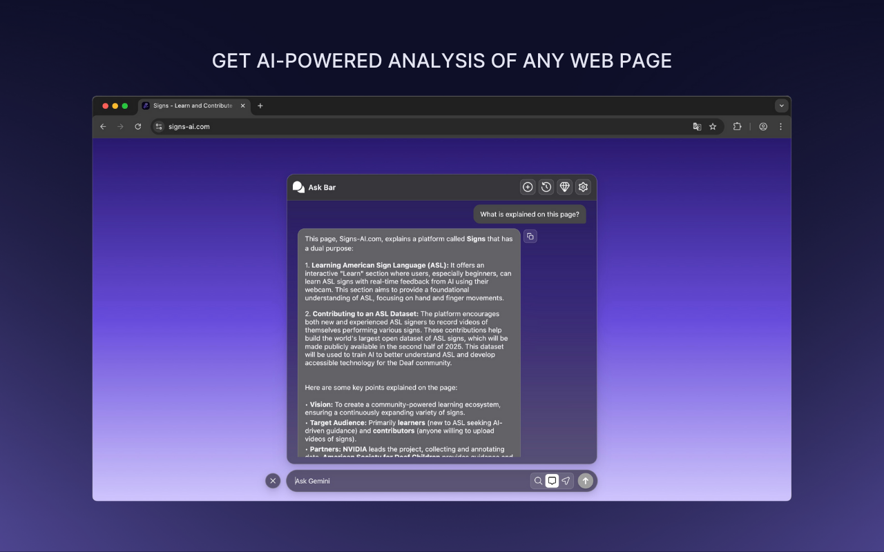 Ask Bar: AI Answers on Every Page screenshot 4