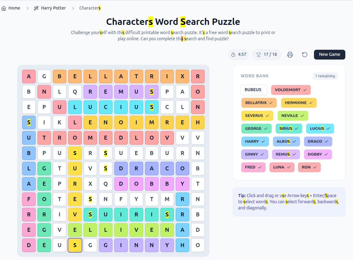 Free Word Search Games