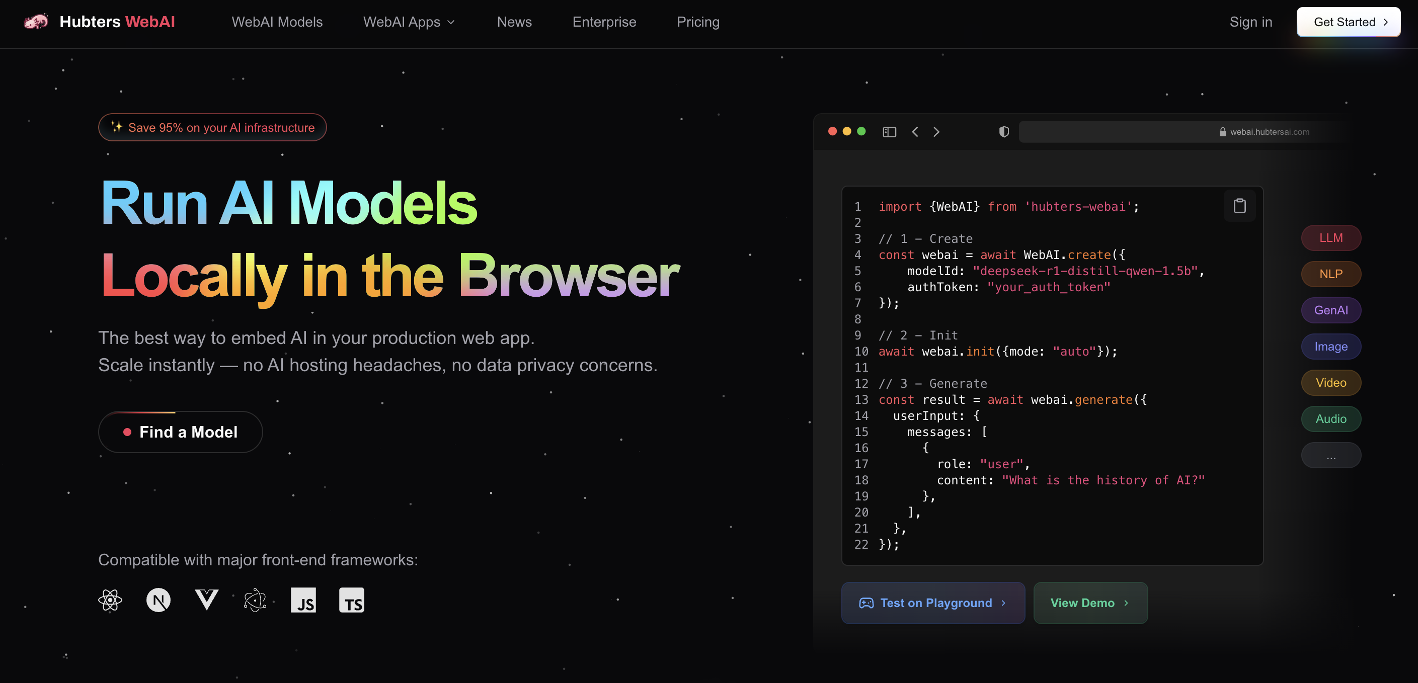 Hubters WebAI screenshot 1