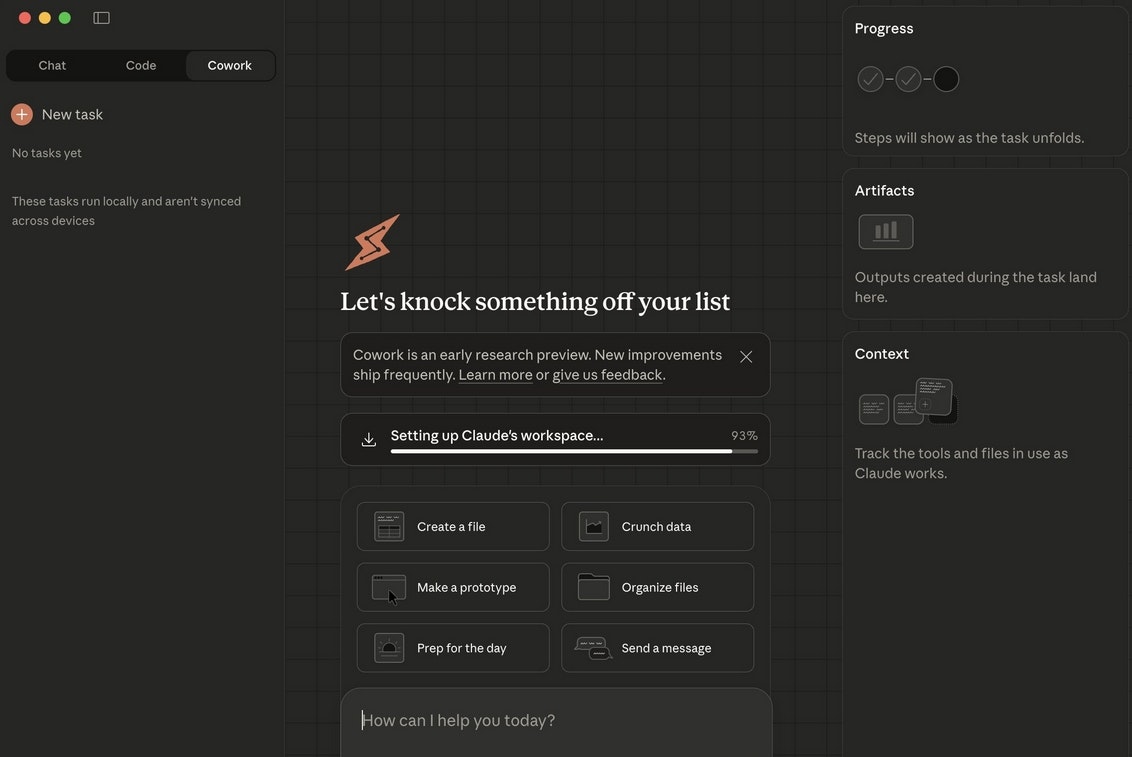 Cowork screenshot 1