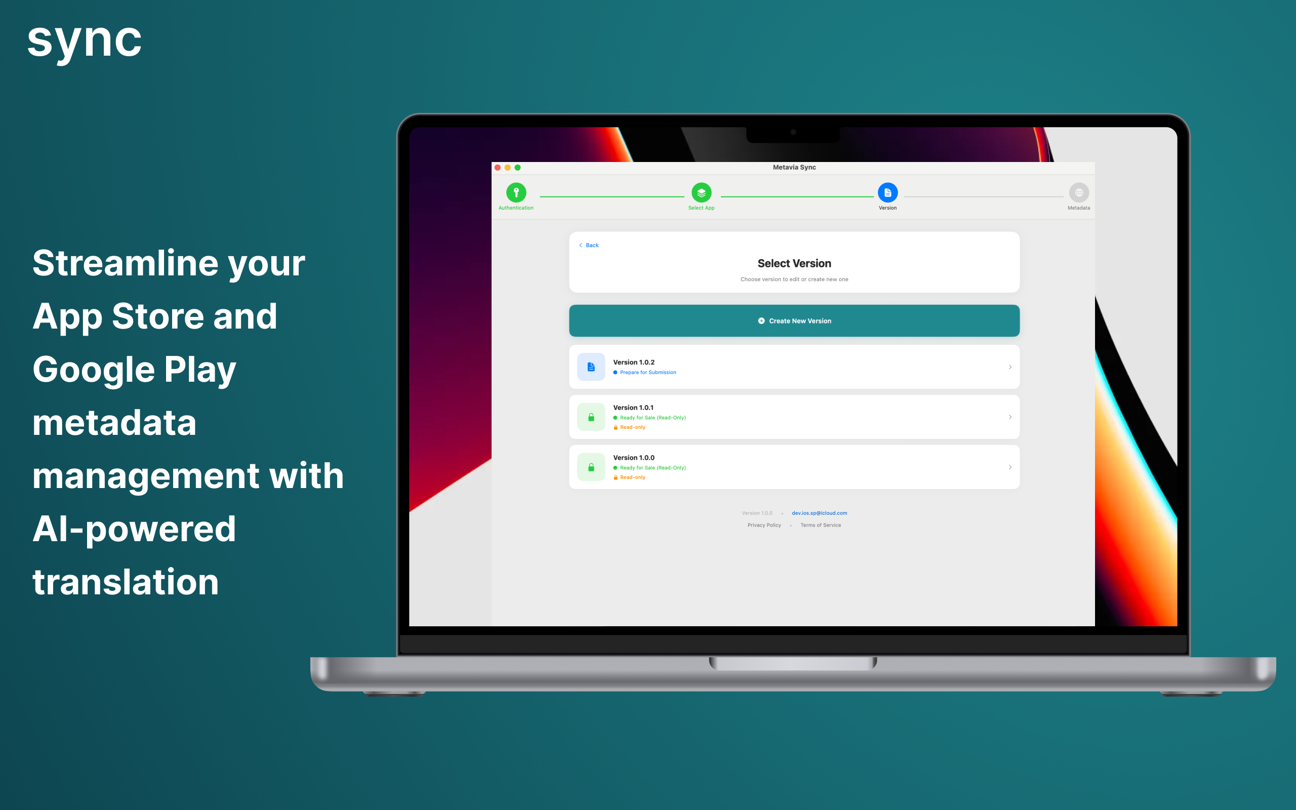 Metavia Sync screenshot 2