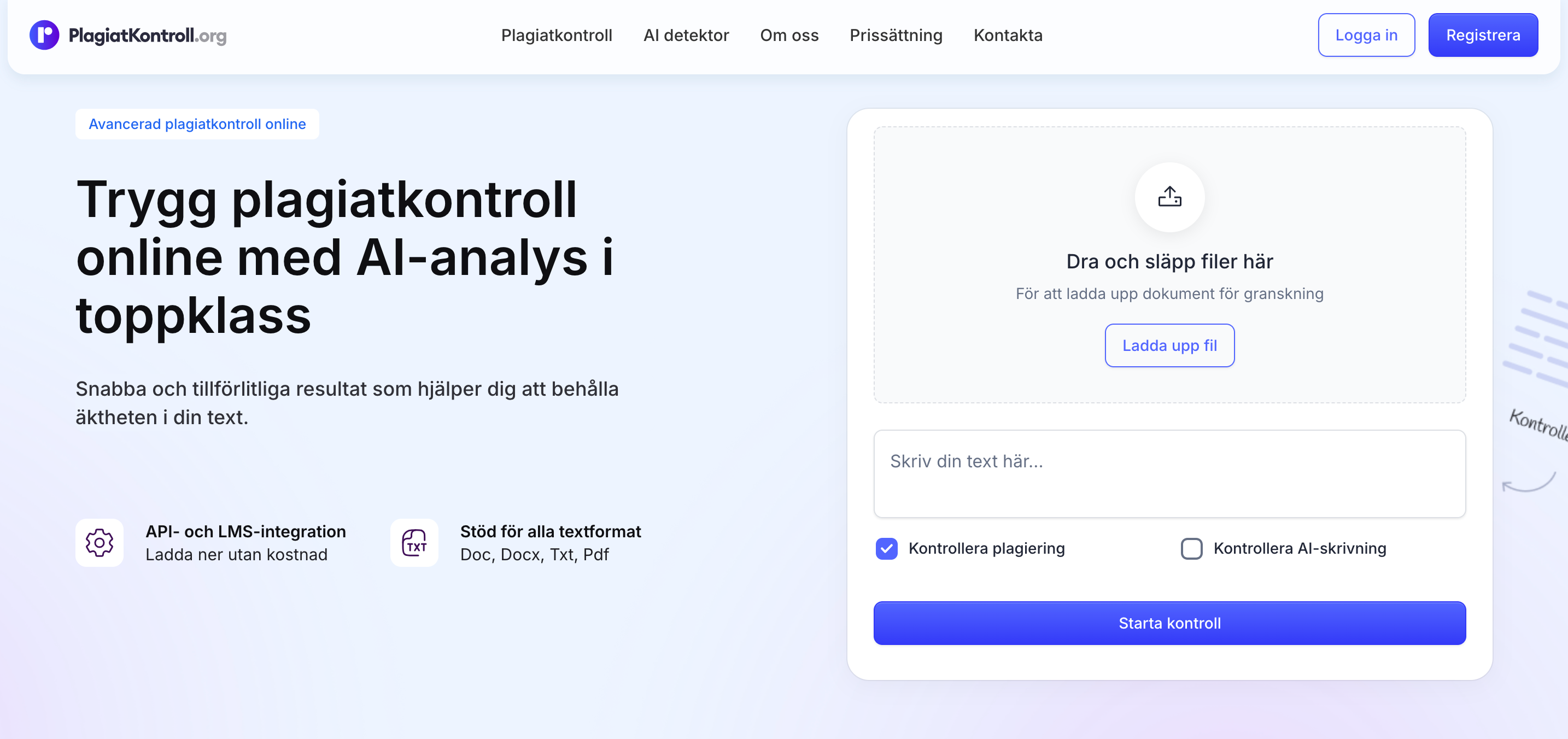 PlagiatKontroll.org screenshot 1