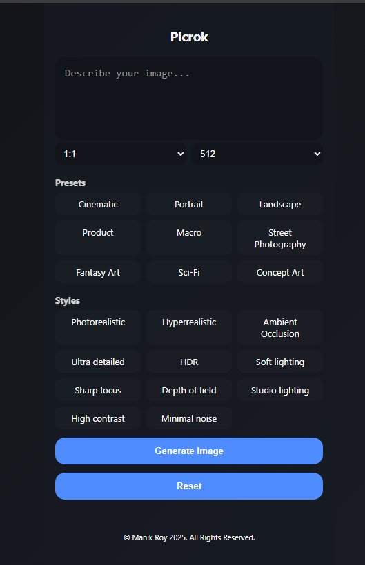 Picrok screenshot 1