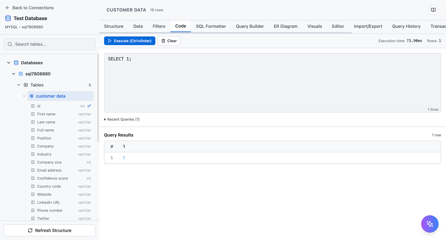 VPS Commander - SQL Data Builder screenshot 2