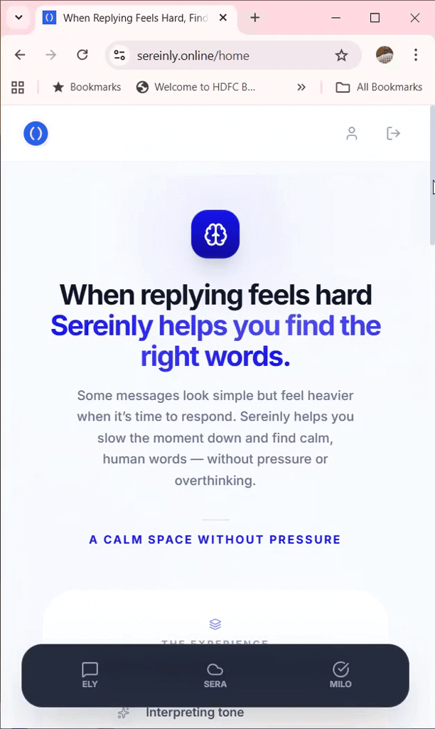 Sereinly screenshot 1