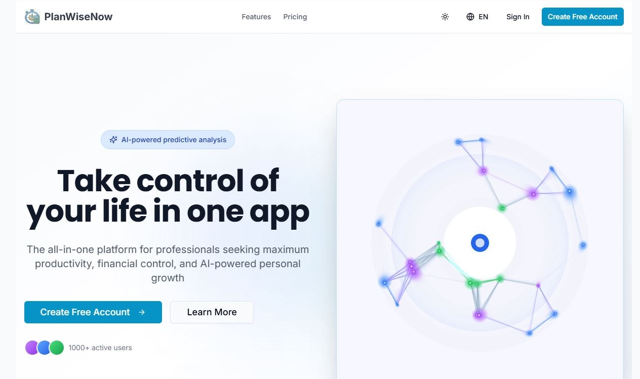 PlanWiseNow screenshot 2