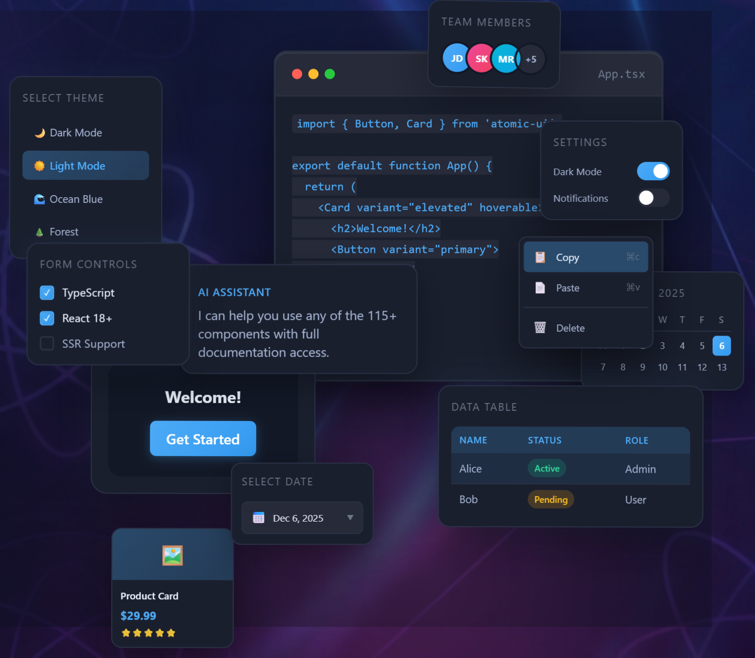 Atomic UI Components screenshot 3