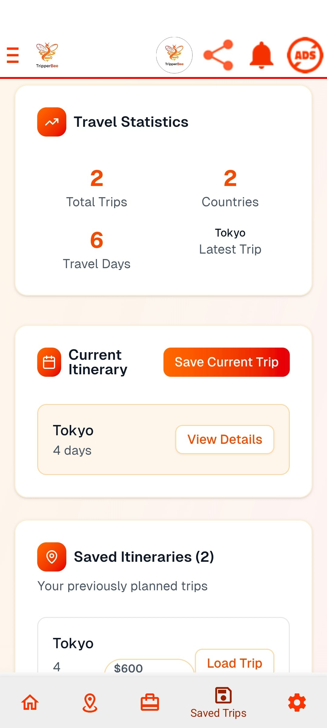 TripperBee screenshot 2