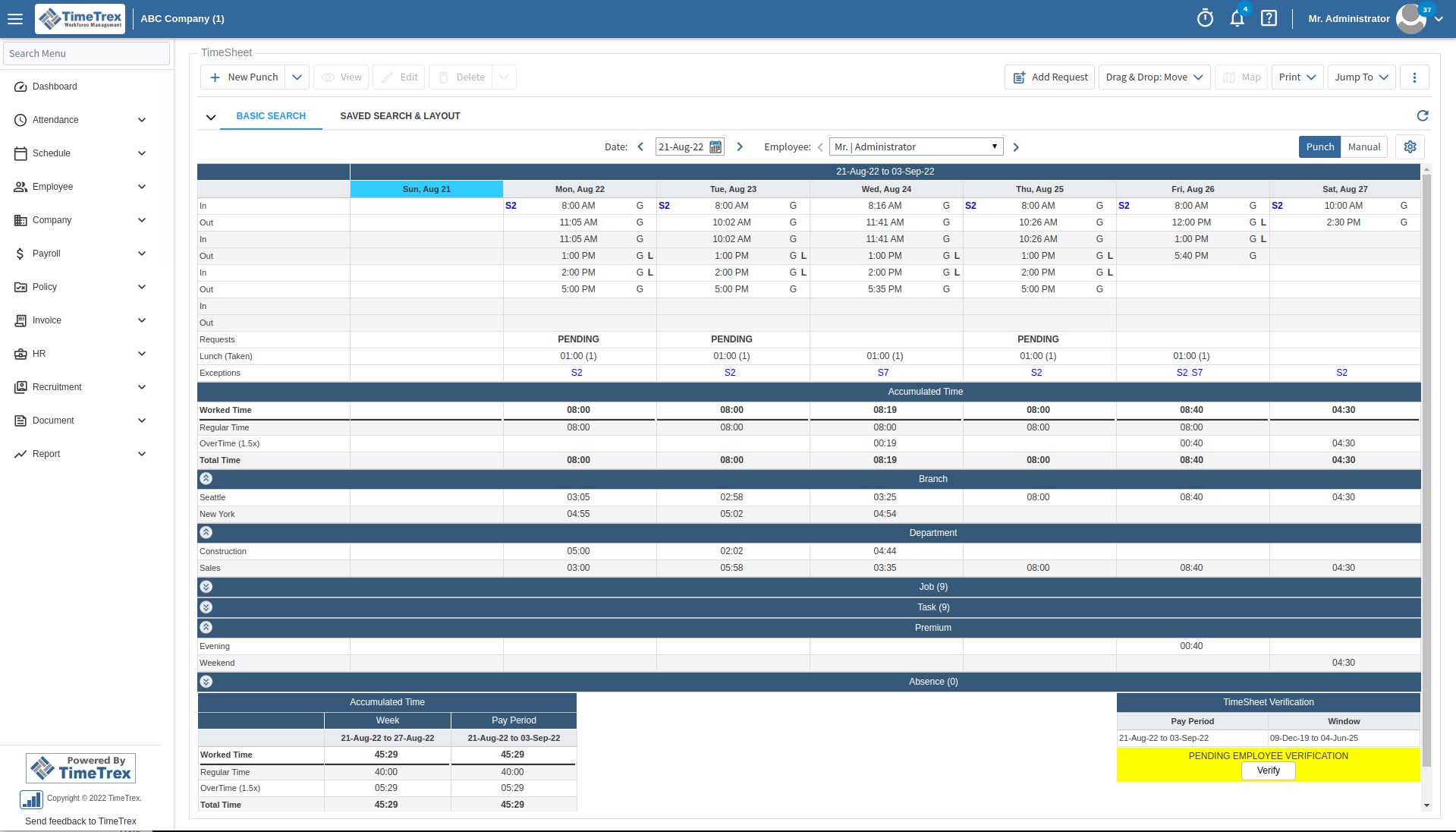 TimeTrex screenshot 6