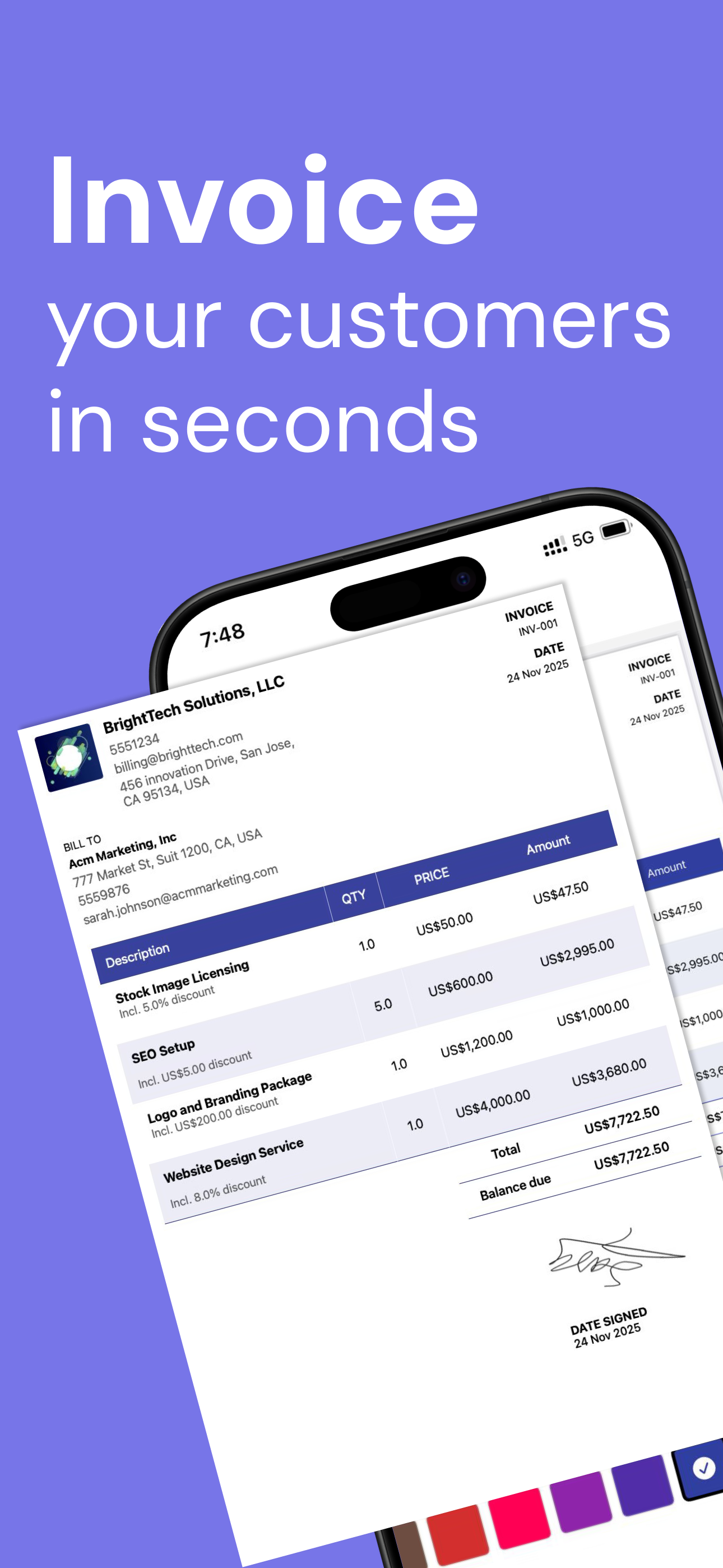 Invoice Maker: InvoiceMate screenshot 1