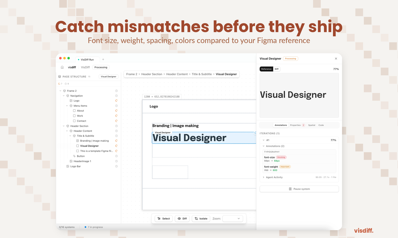 Visdiff screenshot 5