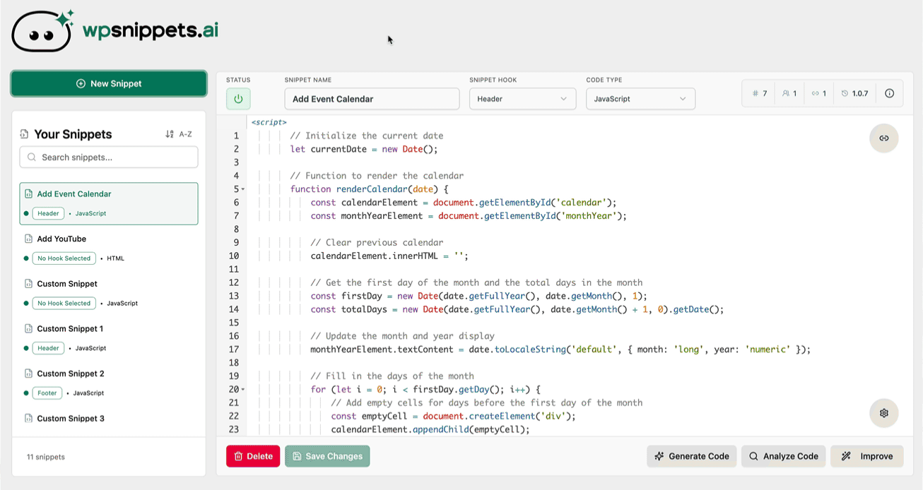 AI-powered snippet plugin for WordPress screenshot 2