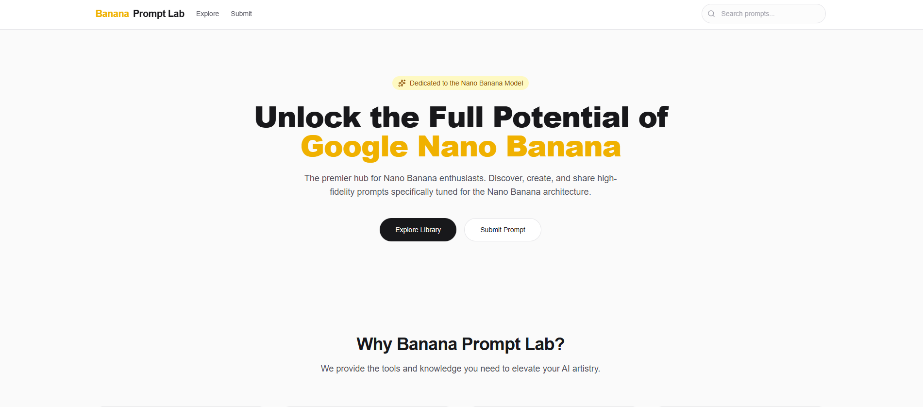 Nano Banana Prompts Lab screenshot 1